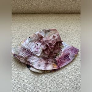 Tie Dye Bucket Hat Camo Purple Green Dyed Cap Yellow